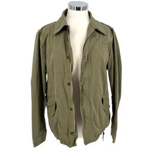 Theory Donaldson Sturdy Utility Jacket Olive Green Size Medium